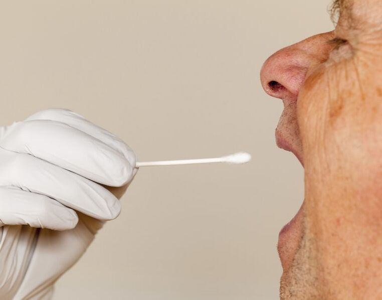 Winter testing method with saliva